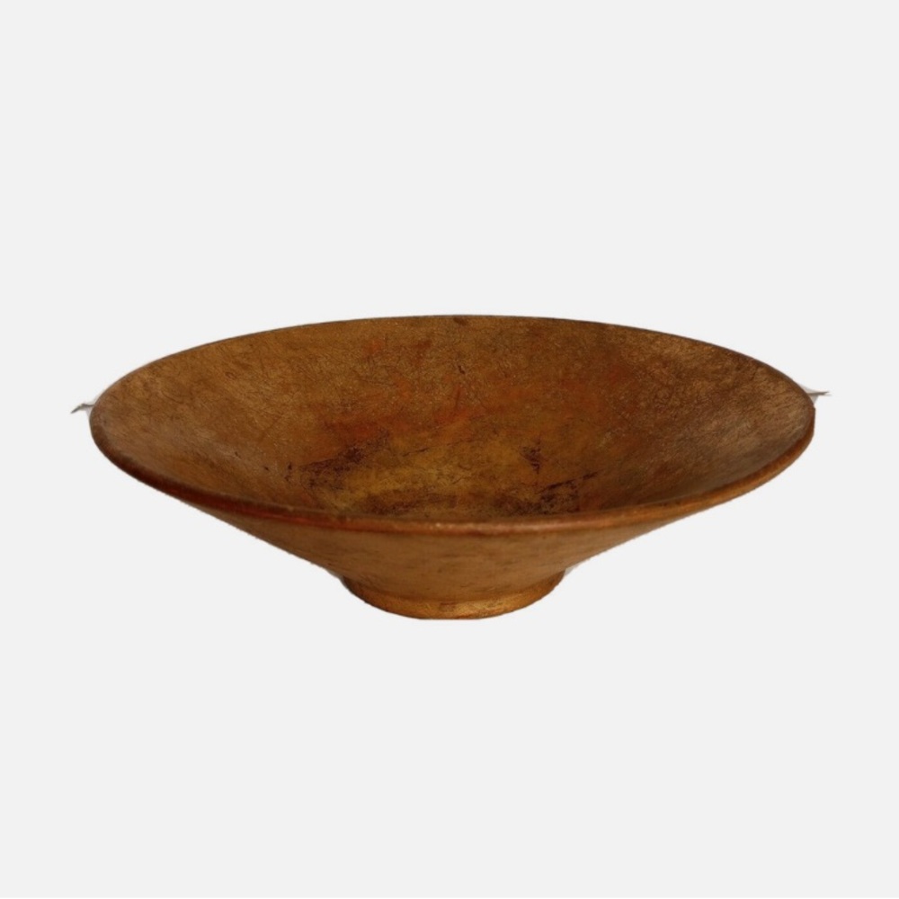 Vintage Ellesi SRI Italian gold leaf fruit bowl